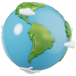 Imagen 3d del planeta tierra